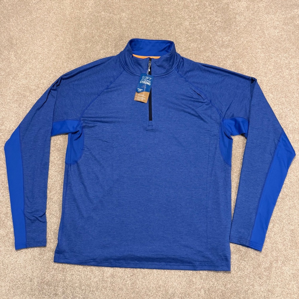 Brooks Dash 1/2 Zip Pullover Mens XL Blue Heathered Running Shirt 211298 NWT